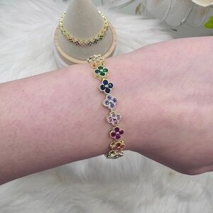 Floral Multicolor Sparkly Bracelet for small wrist